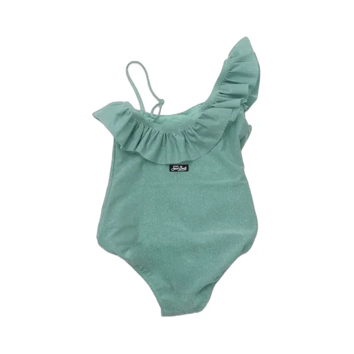 Ruffle Asymmetric-Shoulder Swimsuit
