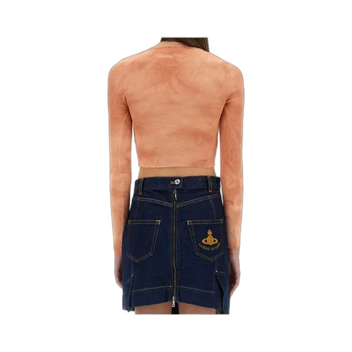 Vivienne Westwood V-Neck Knitted Cropped Jumper