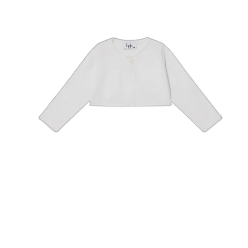 Short Wrap Cardigan White Milk