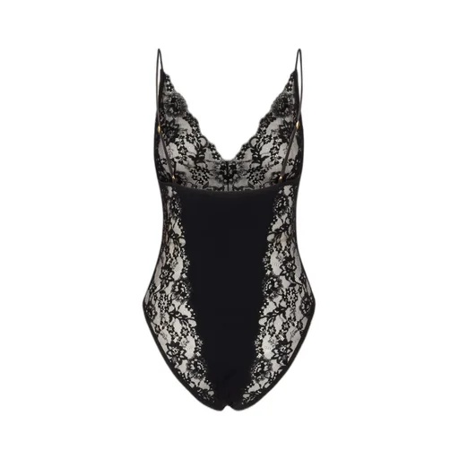 Lace-Trimmed Bodysuit
