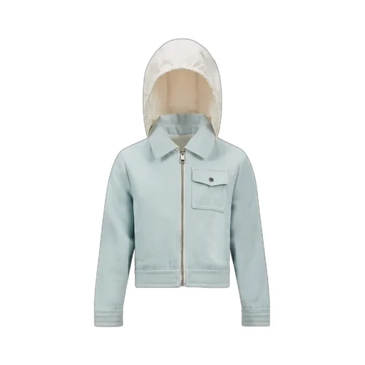 Moncler Enfant Esme Hooded Denim Jacket