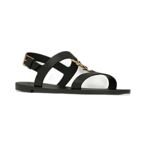 Saint Laurent Cassandre Logo Plaque Sandals