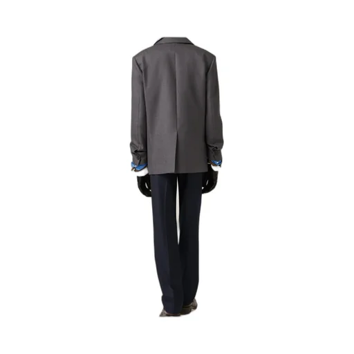 Single-Breasted Gabardine Jacket