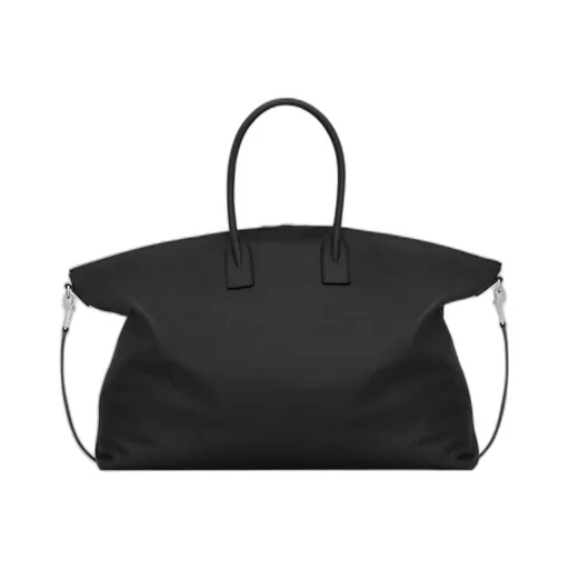 Giant Bowling Tote In Grained Leather