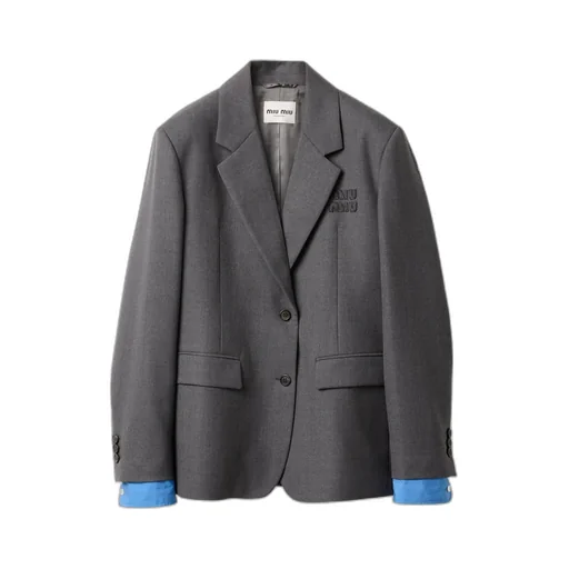 Single-Breasted Gabardine Jacket