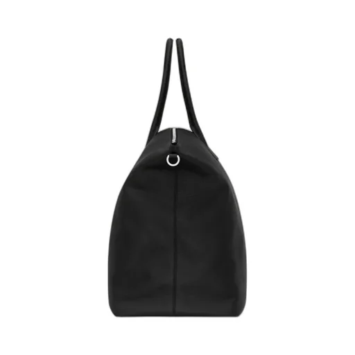 Giant Bowling Tote In Grained Leather
