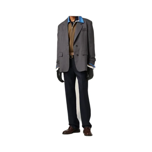 Single-Breasted Gabardine Jacket