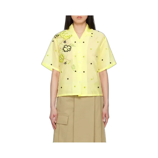 Embroidered Hawaiian Shirt Kenzo Peonies