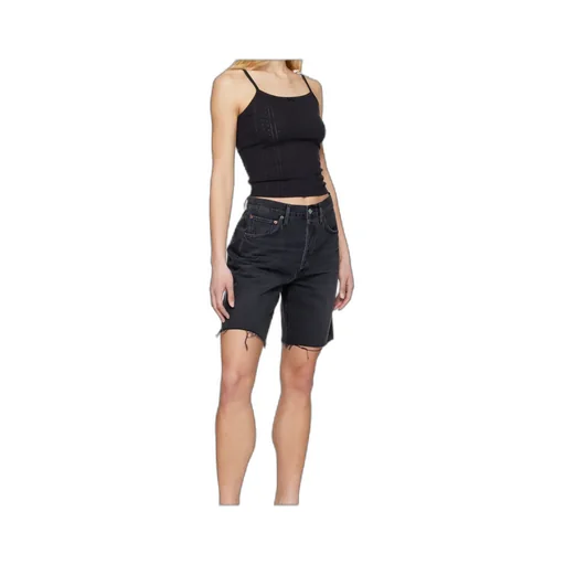Denim Shorts With Belt Loops