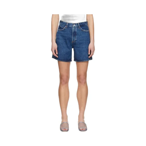 Denim Shorts With Belt Loops