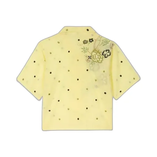 Embroidered Hawaiian Shirt Kenzo Peonies