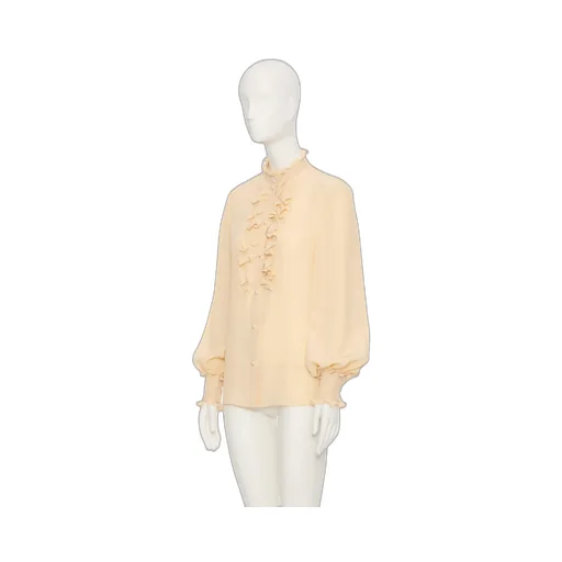 Valentino	Ruffled Button-Up Shirt
