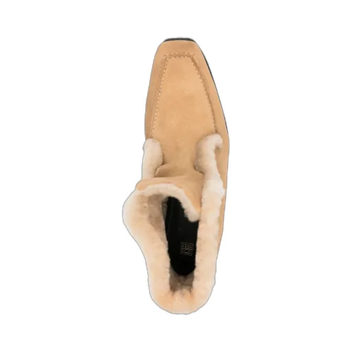 TotÊMe Shearling-Edge Square Toe Boots
