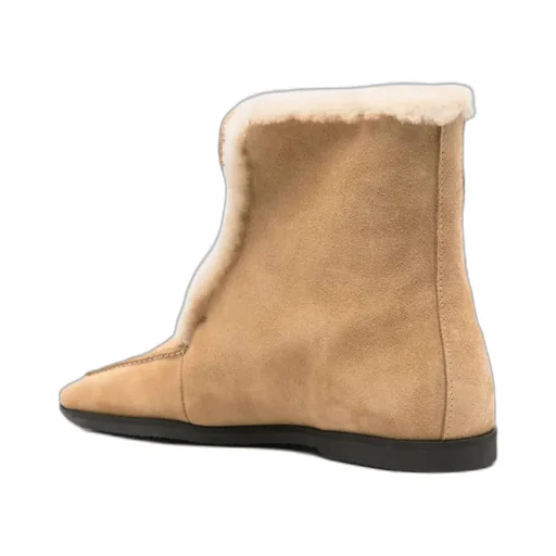TotÊMe Shearling-Edge Square Toe Boots