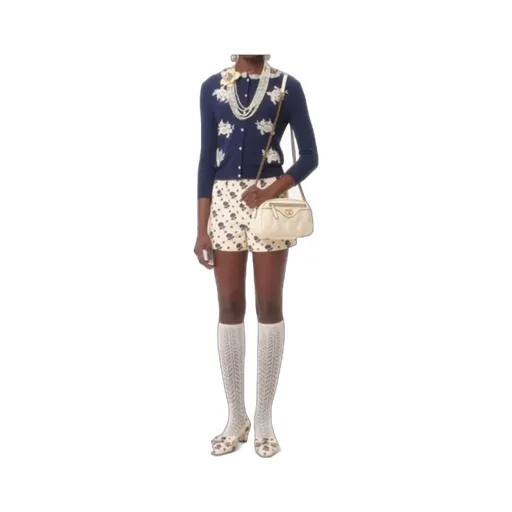 Embroidered Wool And Lace Cardigan