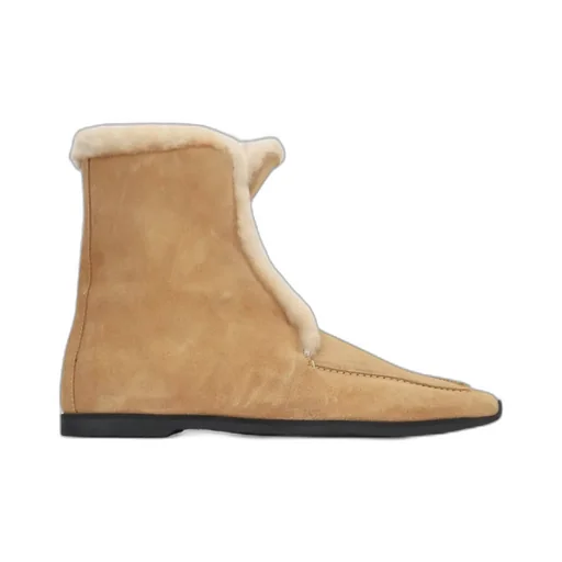 TotÊMe Shearling-Edge Square Toe Boots
