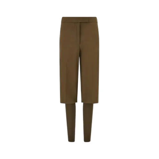 Tailored Trousers With Knitted Detail