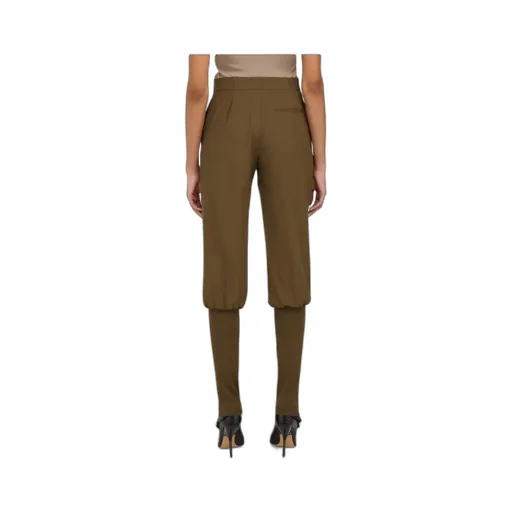 Tailored Trousers With Knitted Detail