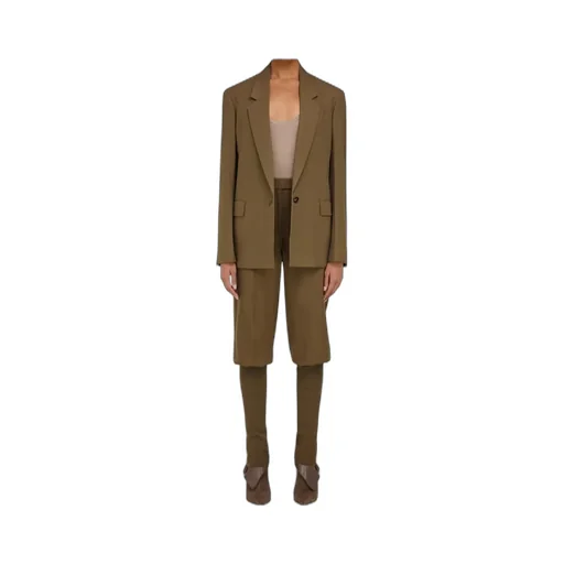 Tailored Trousers With Knitted Detail