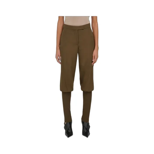Tailored Trousers With Knitted Detail