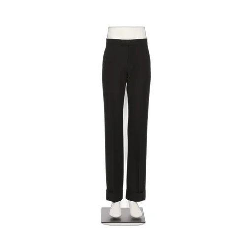 Valentino Pleat Detailed Turn-Up Hem Pants