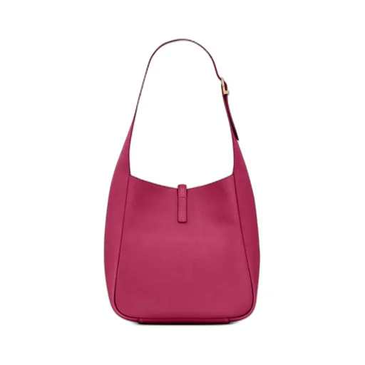 Leather Ysl Logo Shoulder Bag