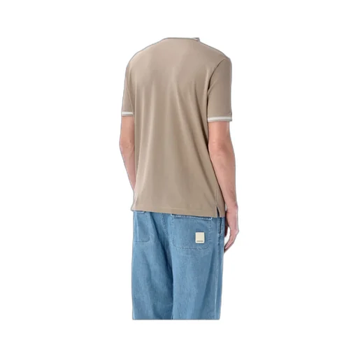 Emporio Armani Piped Collar Piqu Polo Shirt