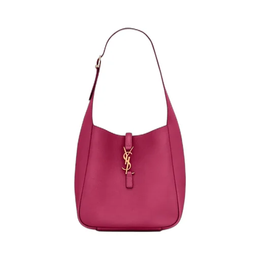 Leather Ysl Logo Shoulder Bag