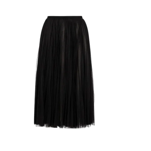 Layered Pleated Chiffon Half-Length Dress