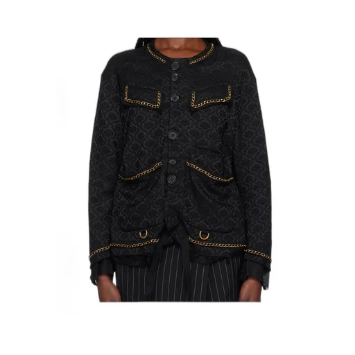 Patterned-Jacquard Jacket