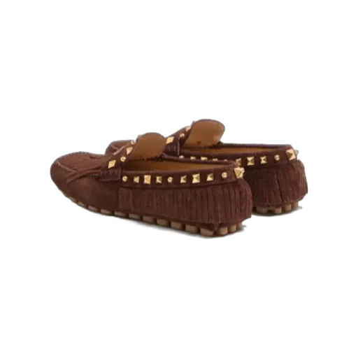 Valentino Garavani Rockstud Fringed Edge Loafers