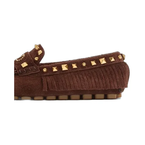 Valentino Garavani Rockstud Fringed Edge Loafers