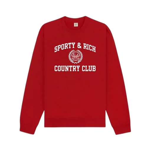 Sporty & Rich Logo Printed Crewneck Sweatshirt