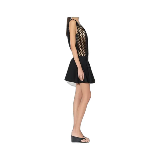 Macramé Knit Skater Dress