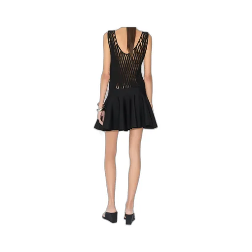 Macramé Knit Skater Dress