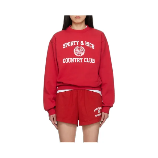 Sporty & Rich Logo Printed Crewneck Sweatshirt
