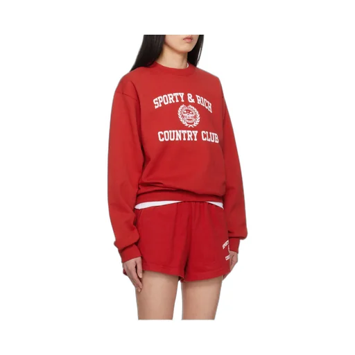 Sporty & Rich Logo Printed Crewneck Sweatshirt
