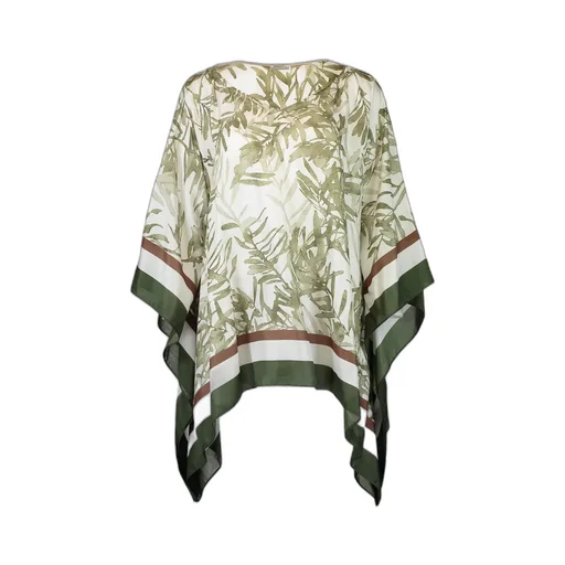 Brunello Cucinelli Allover Printed V-Neck Blouse