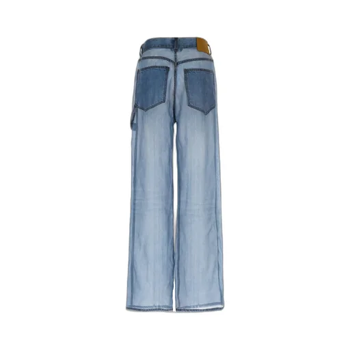 Denim Print Wide Leg