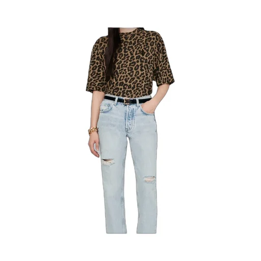 Anine Bing Avi Leopard Print Tee