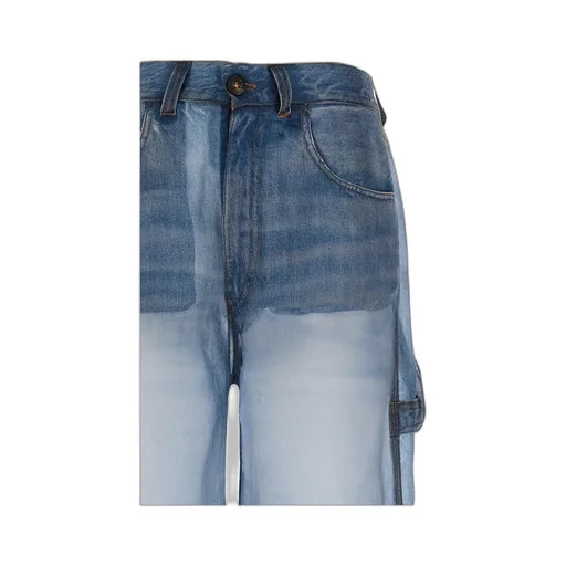 Denim Print Wide Leg