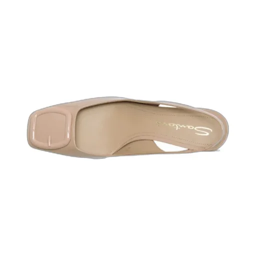 Santoni Slingback Square Toe Strap Pumps