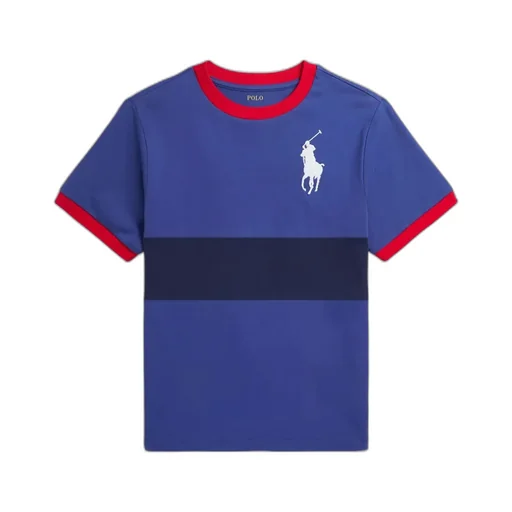 Logo-Embroidered Stripe T-Shirt