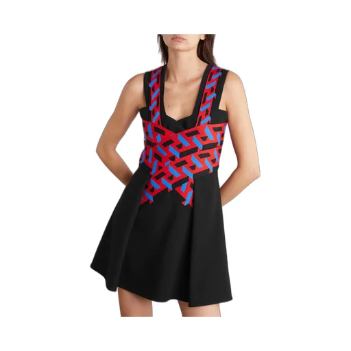 La Greca Sleeveless Mini Dress