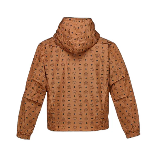 Mcm Monogram-Printed Zipped Hooded Jacket