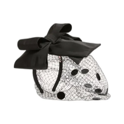 Vlogo Signature Headband With Bow And Veil In Silk And Velvet