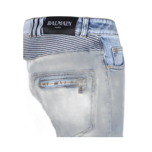 Balmain High Waist Panelled Jeans