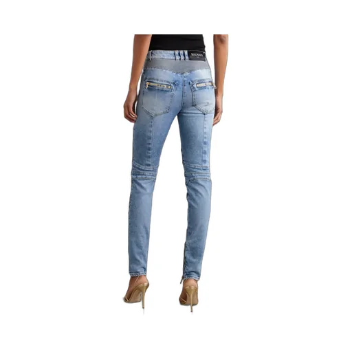 Balmain High Waist Panelled Jeans