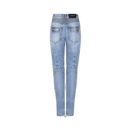Balmain High Waist Panelled Jeans