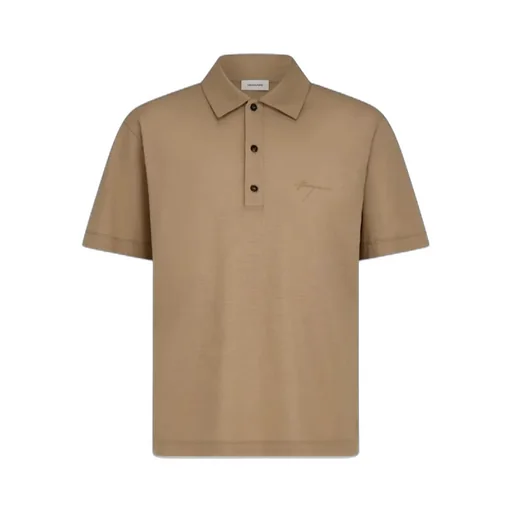 Ferragamo Short-Sleeved Crewneck Polo Shirt